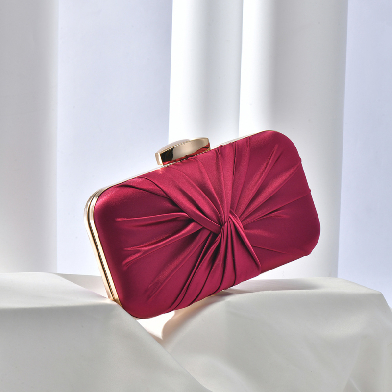 Ženska clutch od poliestera, dijamantno plisirani dizajn, večernja torba sa kopčom, vodoravni kvadratni oblik