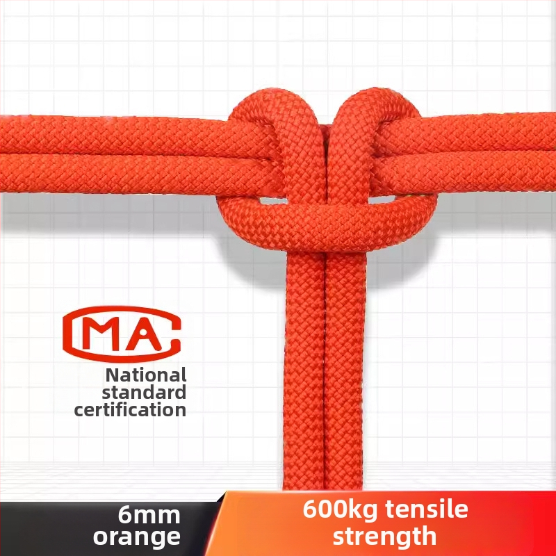 Въже за работа на височини и безопасност, въже за открито катерене, спасително и аварийно въже — полипропиленово влакно, 18 kN, национален стандарт