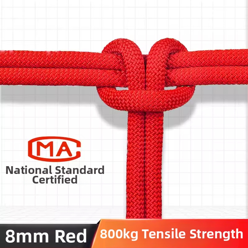 Въже за работа на височини и безопасност, въже за открито катерене, спасително и аварийно въже — полипропиленово влакно, 18 kN, национален стандарт