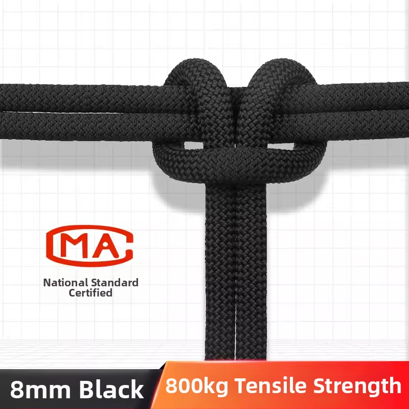 Въже за работа на височини и безопасност, въже за открито катерене, спасително и аварийно въже — полипропиленово влакно, 18 kN, национален стандарт