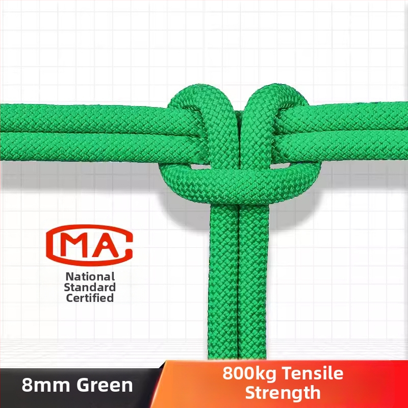 Въже за работа на височини и безопасност, въже за открито катерене, спасително и аварийно въже — полипропиленово влакно, 18 kN, национален стандарт