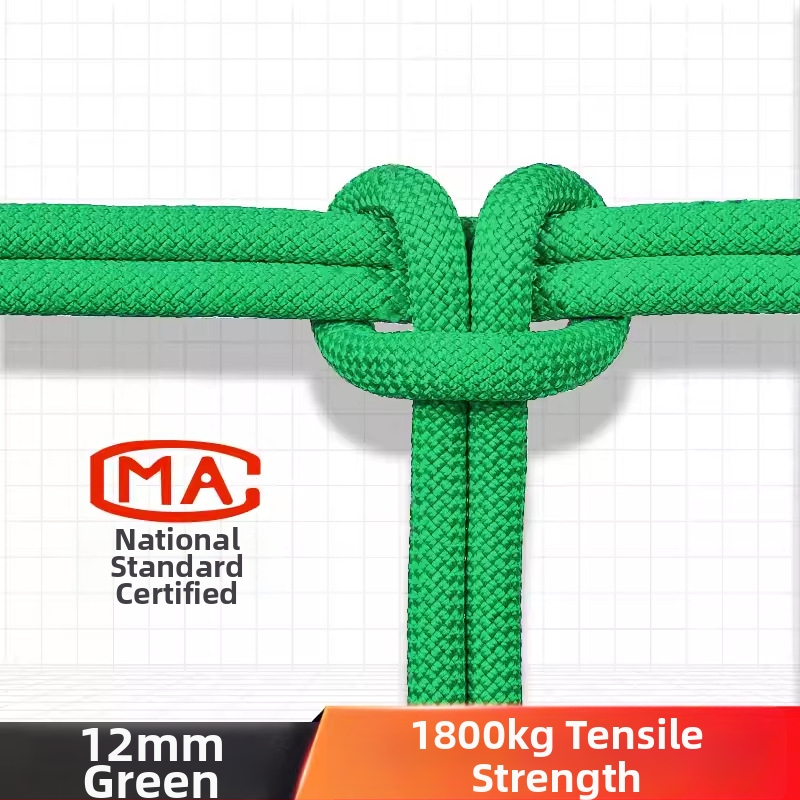 Въже за работа на височини и безопасност, въже за открито катерене, спасително и аварийно въже — полипропиленово влакно, 18 kN, национален стандарт