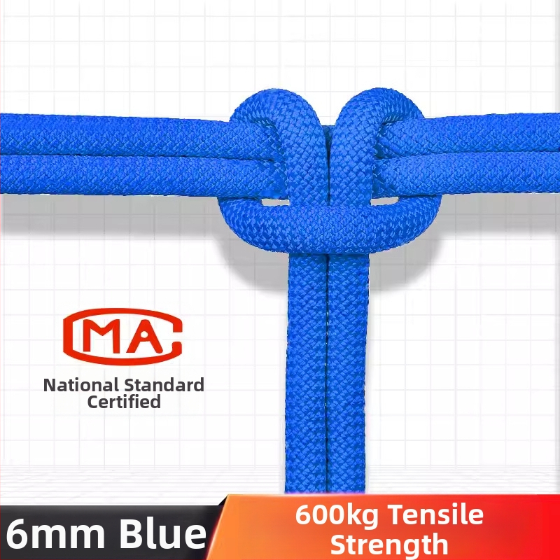 Въже за работа на височини и безопасност, въже за открито катерене, спасително и аварийно въже — полипропиленово влакно, 18 kN, национален стандарт