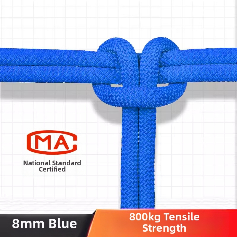 Въже за работа на височини и безопасност, въже за открито катерене, спасително и аварийно въже — полипропиленово влакно, 18 kN, национален стандарт