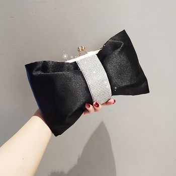 Večernja clutch torbica u obliku mašne – poliester, gradski minimalistički stil, unutarnja ID pretinac, zatvaranje kopčom