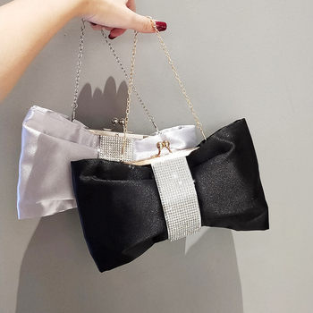 Večernja clutch torbica u obliku mašne – poliester, gradski minimalistički stil, unutarnja ID pretinac, zatvaranje kopčom