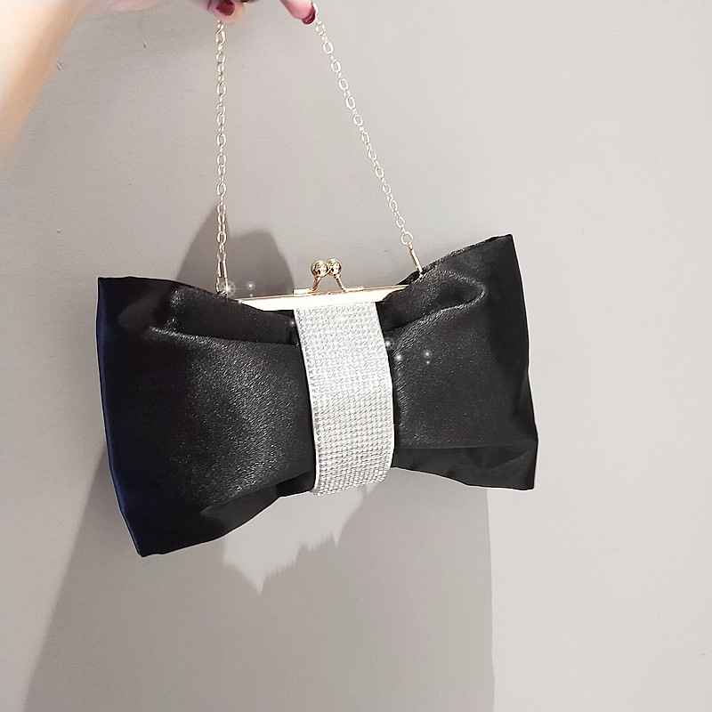 Večernja clutch torbica u obliku mašne – poliester, gradski minimalistički stil, unutarnja ID pretinac, zatvaranje kopčom