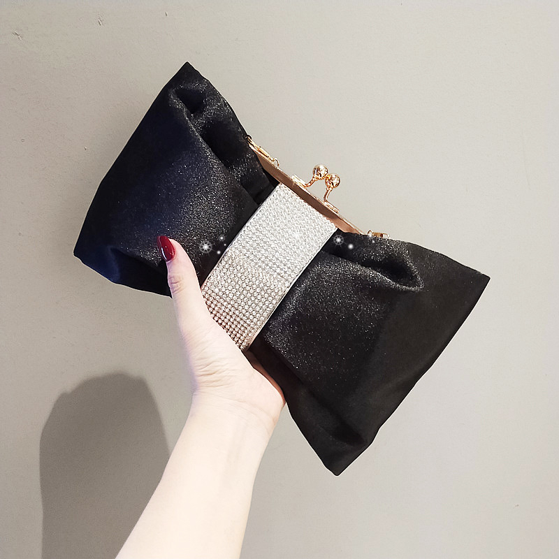 Večernja clutch torbica u obliku mašne – poliester, gradski minimalistički stil, unutarnja ID pretinac, zatvaranje kopčom