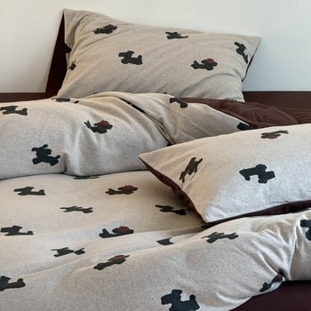 4 részes ágyneműkészlet fonalfestett jacquard pamutból – puha és bőrbarát, INS stílus, egész évben használható, 230 g/m²