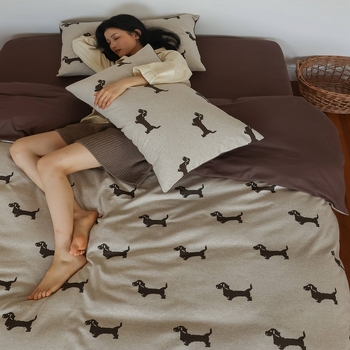 4 részes ágyneműkészlet fonalfestett jacquard pamutból – puha és bőrbarát, INS stílus, egész évben használható, 230 g/m²