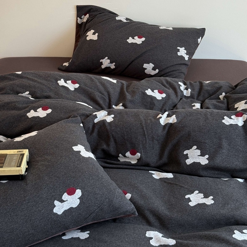 4 részes ágyneműkészlet fonalfestett jacquard pamutból – puha és bőrbarát, INS stílus, egész évben használható, 230 g/m²