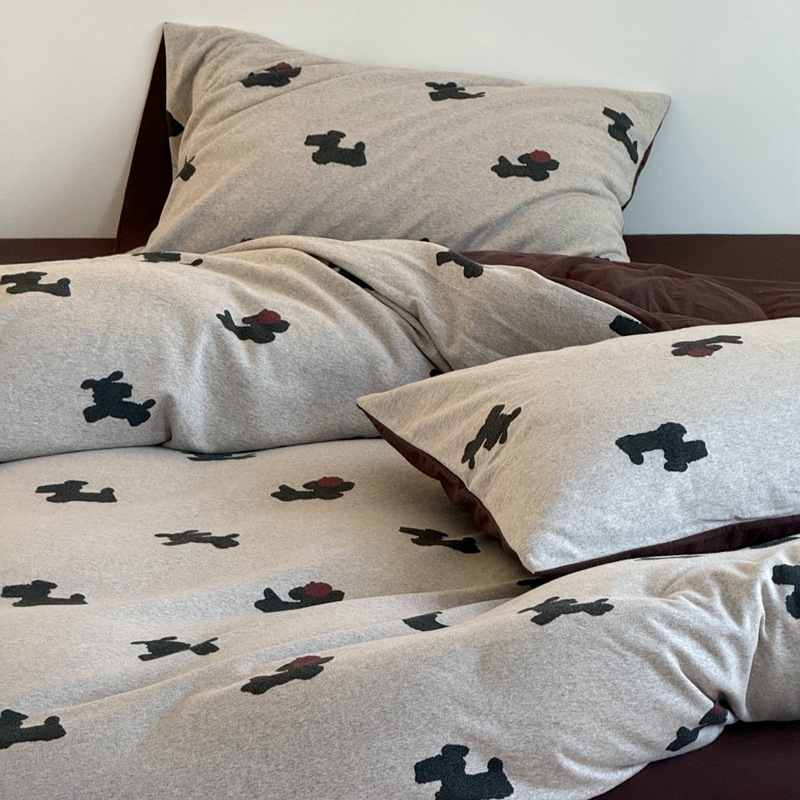 4 részes ágyneműkészlet fonalfestett jacquard pamutból – puha és bőrbarát, INS stílus, egész évben használható, 230 g/m²