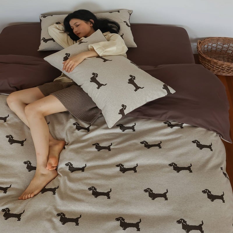 4 részes ágyneműkészlet fonalfestett jacquard pamutból – puha és bőrbarát, INS stílus, egész évben használható, 230 g/m²