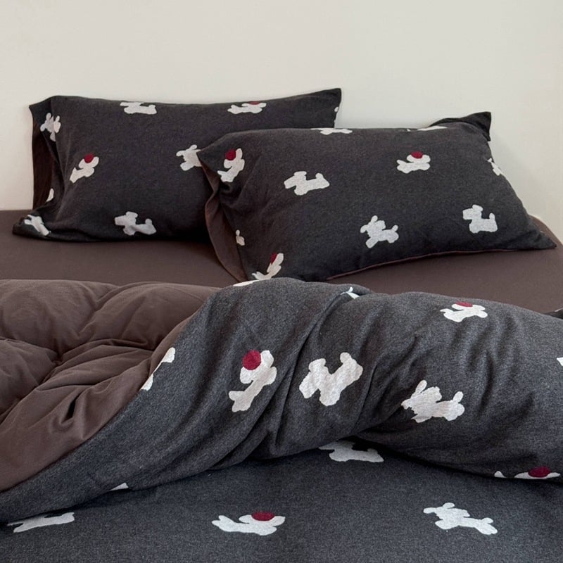 4 részes ágyneműkészlet fonalfestett jacquard pamutból – puha és bőrbarát, INS stílus, egész évben használható, 230 g/m²