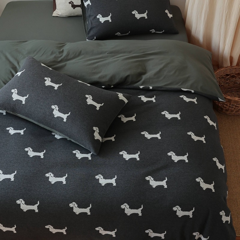 4 részes ágyneműkészlet fonalfestett jacquard pamutból – puha és bőrbarát, INS stílus, egész évben használható, 230 g/m²