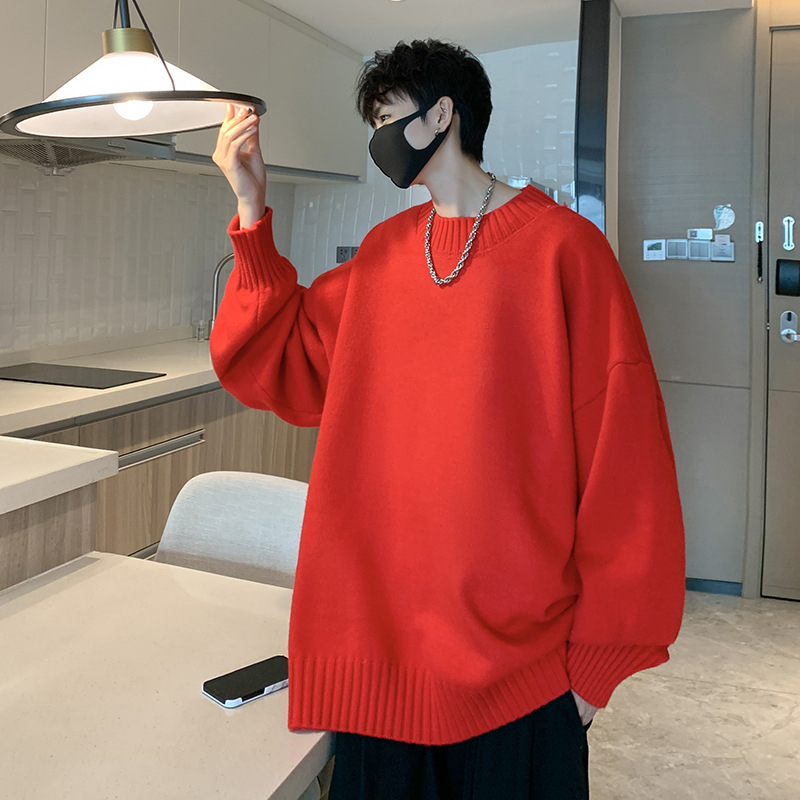 Мъжки плетен пуловер с кръгло деколте, прав силует, дълги ръкави, жакардова плетка, дишаща смес от полиестер/вискоза/найлон (63% полиестер, 24.5% вискоза, 12.5% найлон), без нужда от гладене, подходящ за пролет и есен, есен 2023