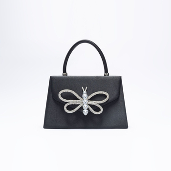 Henglida полиестерна вертикална квадратна вечерна чанта с капак, магнитно закопчаване — малка квадратна чанта, Зима 2023