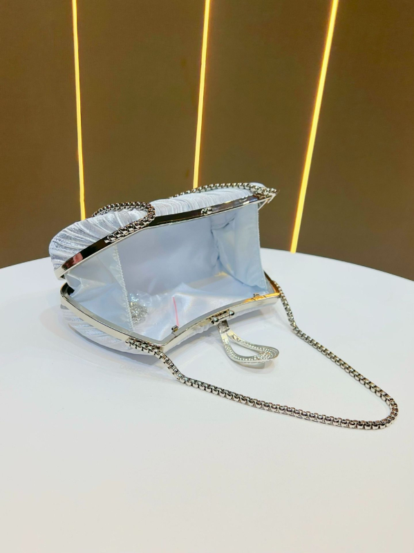 Estélyi crossbody és kézitáska, poliészter, vízszintes téglalap alakú forma, csatos zár, telefontok