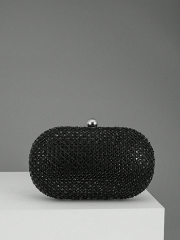 RCRK клач чанта от полиестер, овална форма, заключване, джоб за телефон