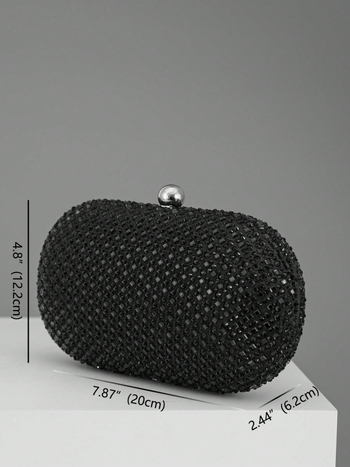 RCRK клач чанта от полиестер, овална форма, заключване, джоб за телефон