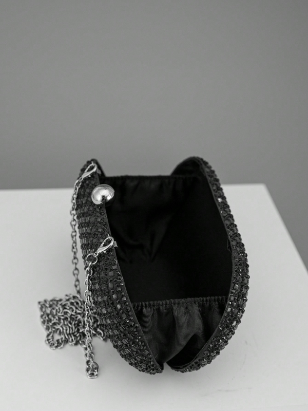 RCRK клач чанта от полиестер, овална форма, заключване, джоб за телефон