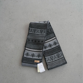 Унисекс шал от вълнена смес за зимно носене, запазва топлината, ежедневен стил с ретро акцент