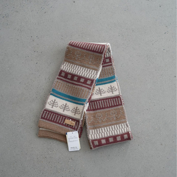 Унисекс шал от вълнена смес за зимно носене, запазва топлината, ежедневен стил с ретро акцент