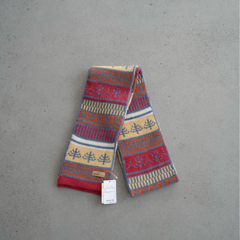 Унисекс шал от вълнена смес за зимно носене, запазва топлината, ежедневен стил с ретро акцент