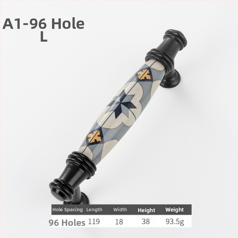 Европейски стил дръжка за врата на гардероб; керамична дръжка; Материал: керамика + цинкова сплав; Подходяща за врати и чекмеджета; Модел: myh-48; Марка: Miyoujia