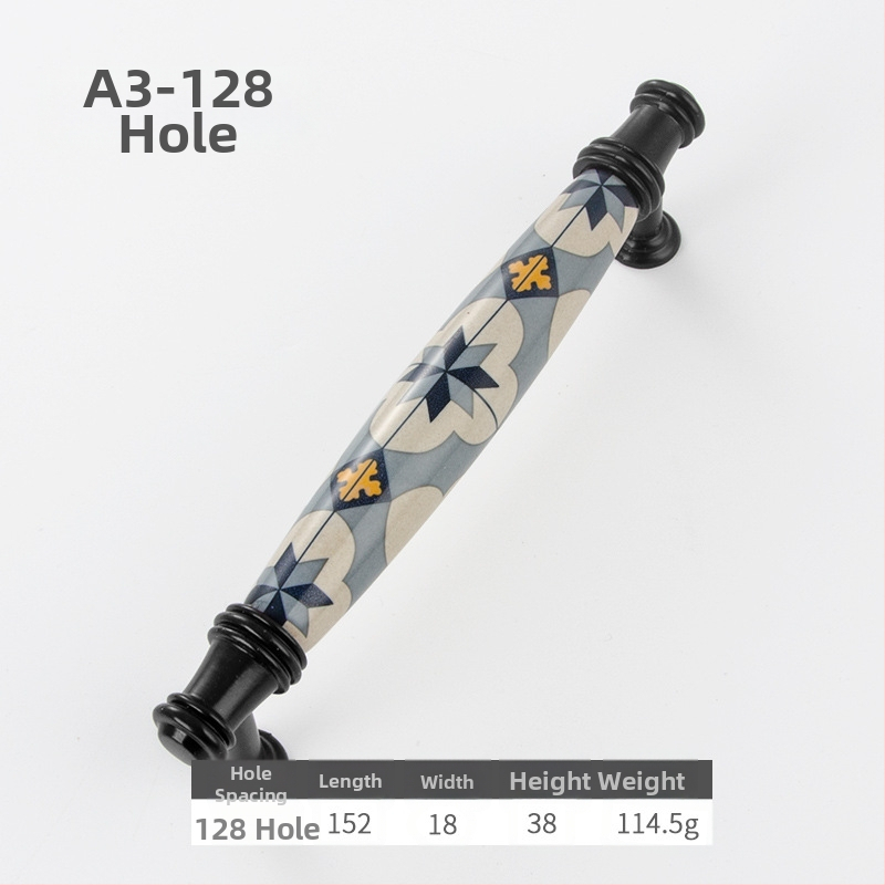 Европейски стил дръжка за врата на гардероб; керамична дръжка; Материал: керамика + цинкова сплав; Подходяща за врати и чекмеджета; Модел: myh-48; Марка: Miyoujia