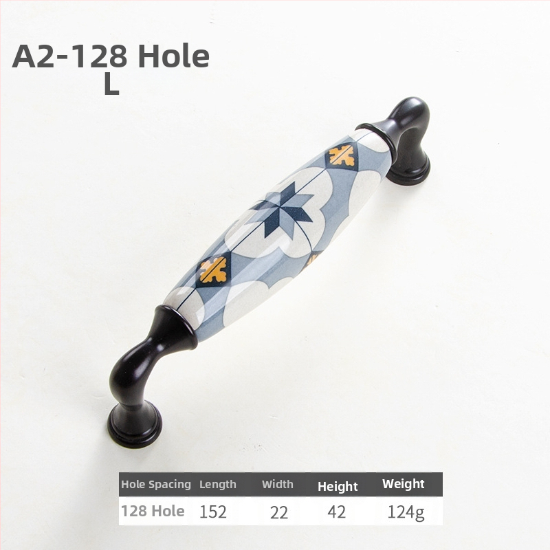 Европейски стил дръжка за врата на гардероб; керамична дръжка; Материал: керамика + цинкова сплав; Подходяща за врати и чекмеджета; Модел: myh-48; Марка: Miyoujia