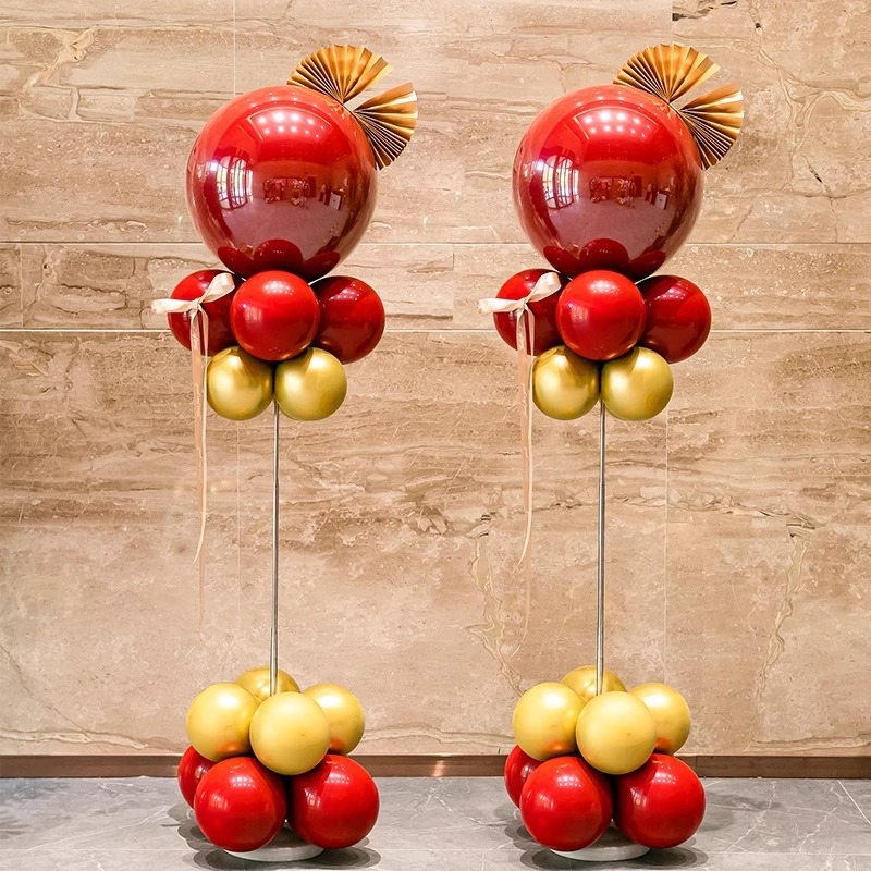 Lufi oszlop dekoráció — alumínium fóliás lufik, kerek formájú, IP engedélyezés: Nem