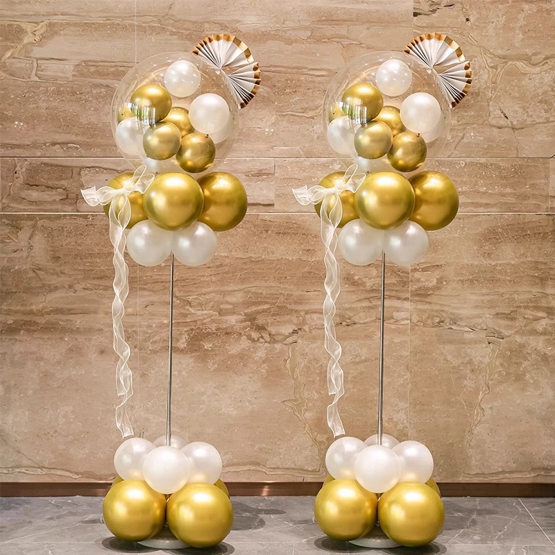 Lufi oszlop dekoráció — alumínium fóliás lufik, kerek formájú, IP engedélyezés: Nem