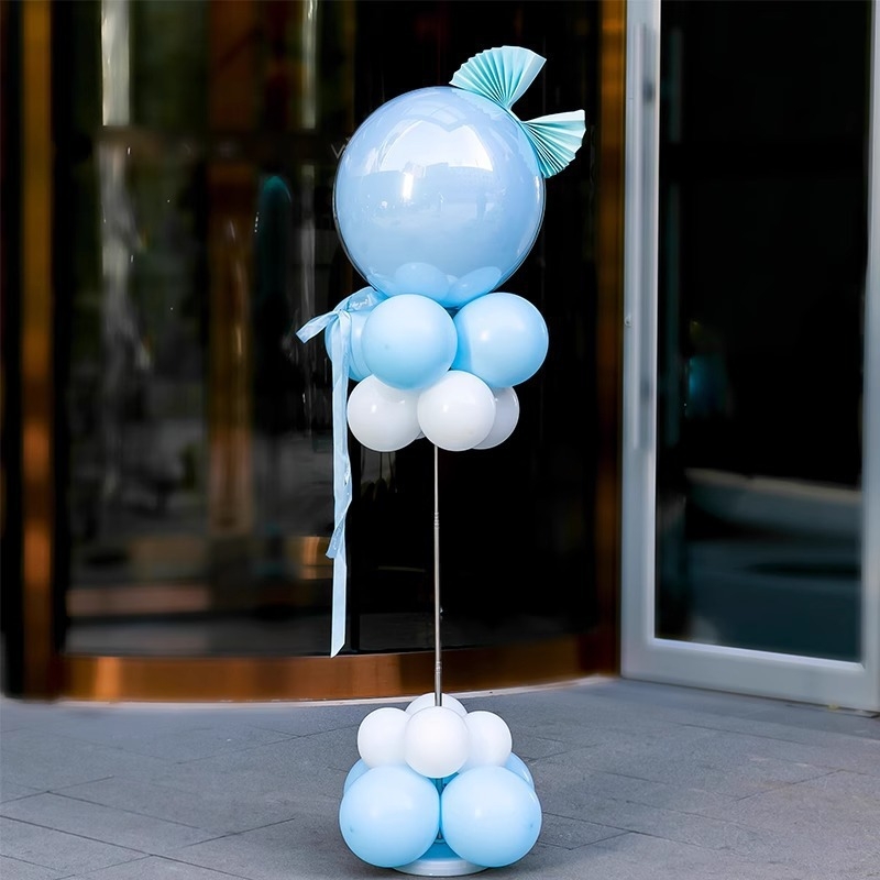 Lufi oszlop dekoráció — alumínium fóliás lufik, kerek formájú, IP engedélyezés: Nem