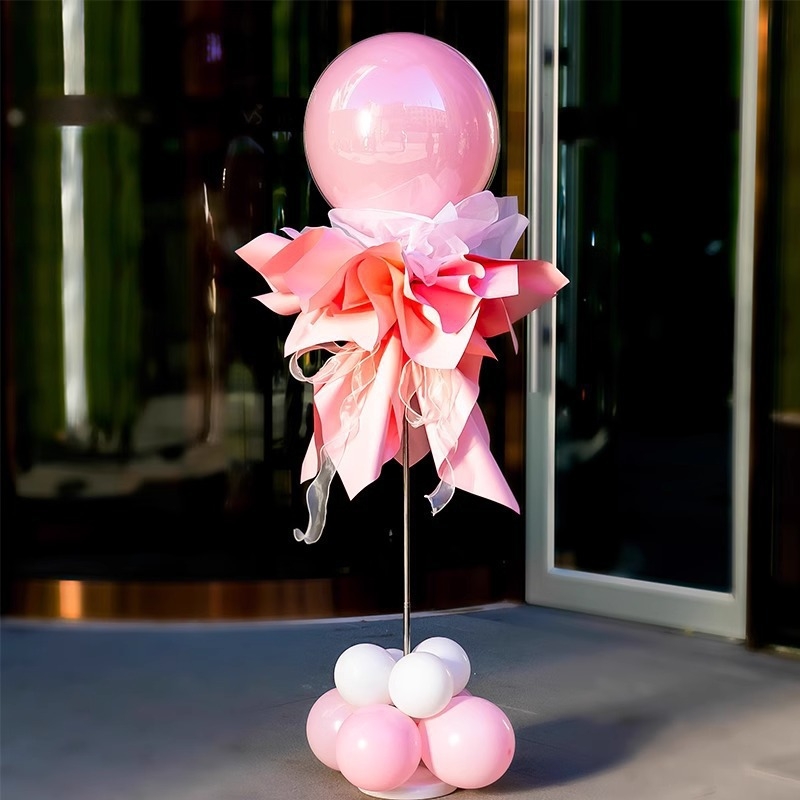Lufi oszlop dekoráció — alumínium fóliás lufik, kerek formájú, IP engedélyezés: Nem