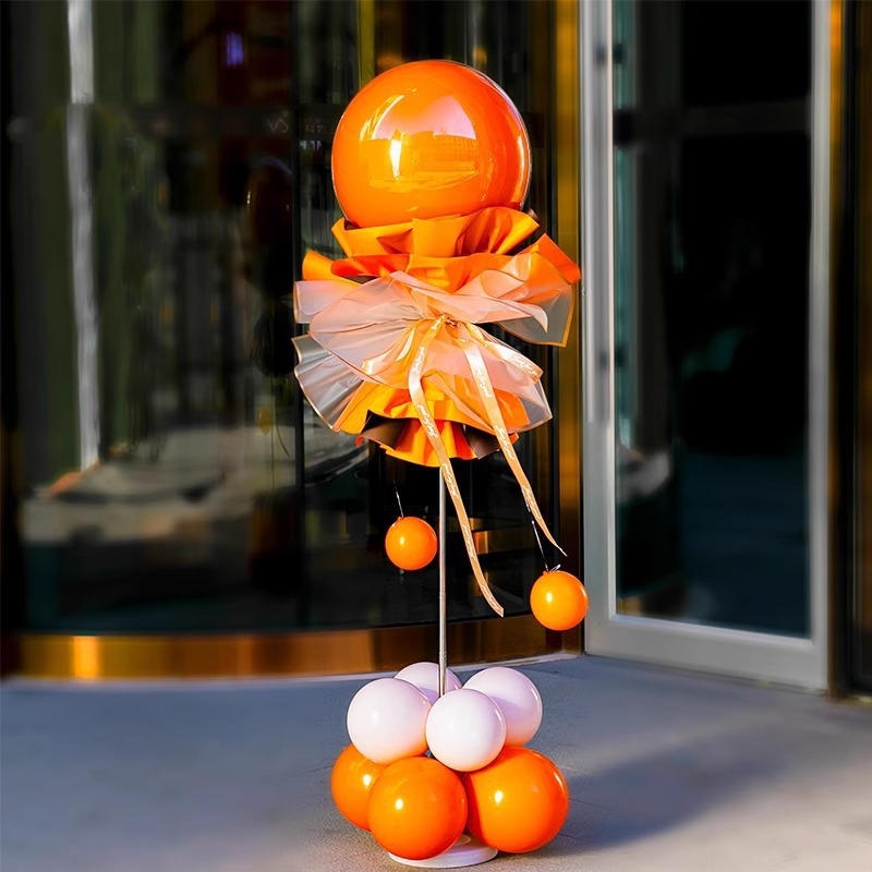 Lufi oszlop dekoráció — alumínium fóliás lufik, kerek formájú, IP engedélyezés: Nem