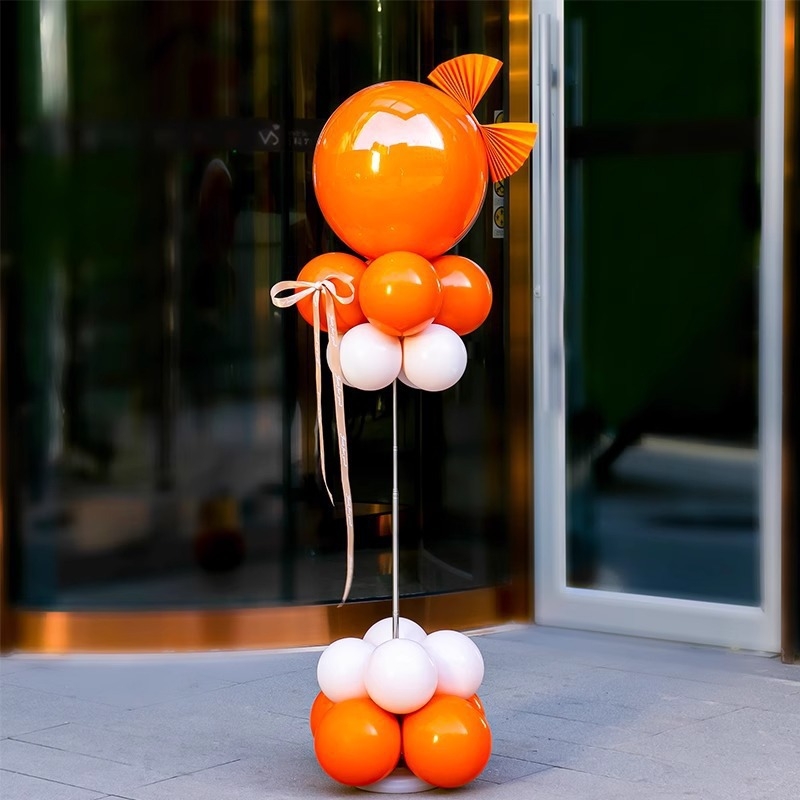 Lufi oszlop dekoráció — alumínium fóliás lufik, kerek formájú, IP engedélyezés: Nem