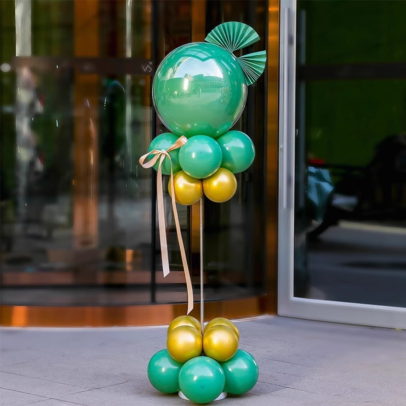 Lufi oszlop dekoráció — alumínium fóliás lufik, kerek formájú, IP engedélyezés: Nem