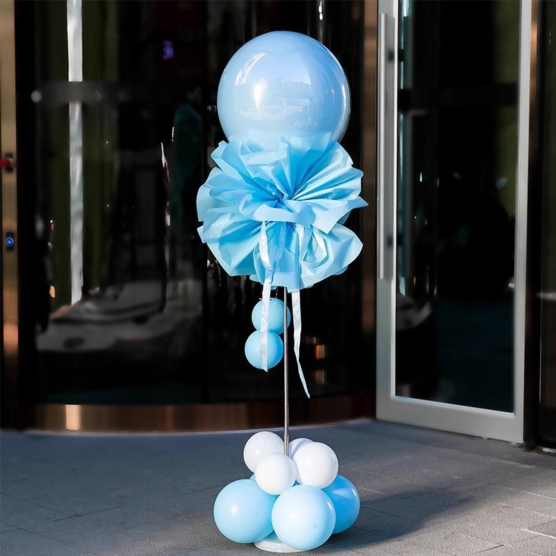 Lufi oszlop dekoráció — alumínium fóliás lufik, kerek formájú, IP engedélyezés: Nem