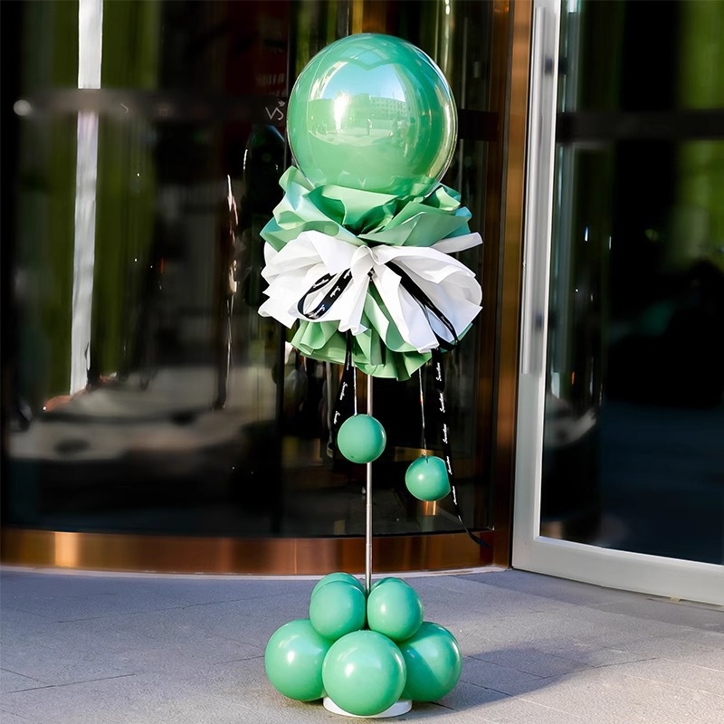 Lufi oszlop dekoráció — alumínium fóliás lufik, kerek formájú, IP engedélyezés: Nem