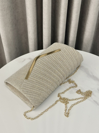 Večernja clutch torbica s poklopcem – poliester, vodoravni kvadratni oblik, unutarnji džepovi za telefon i dokumente