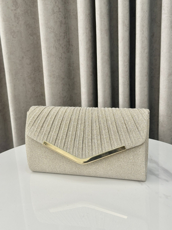 Večernja clutch torbica s poklopcem – poliester, vodoravni kvadratni oblik, unutarnji džepovi za telefon i dokumente