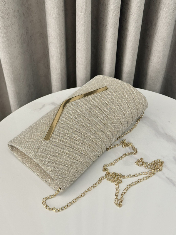 Večernja clutch torbica s poklopcem – poliester, vodoravni kvadratni oblik, unutarnji džepovi za telefon i dokumente