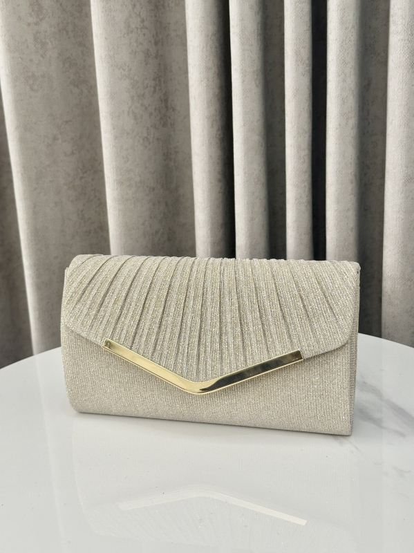 Večernja clutch torbica s poklopcem – poliester, vodoravni kvadratni oblik, unutarnji džepovi za telefon i dokumente