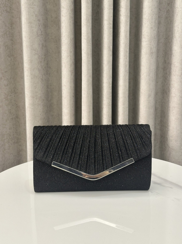 Večernja clutch torbica s poklopcem – poliester, vodoravni kvadratni oblik, unutarnji džepovi za telefon i dokumente