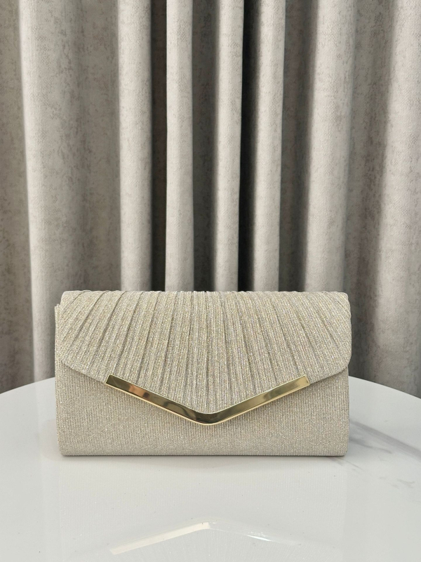 Večernja clutch torbica s poklopcem – poliester, vodoravni kvadratni oblik, unutarnji džepovi za telefon i dokumente