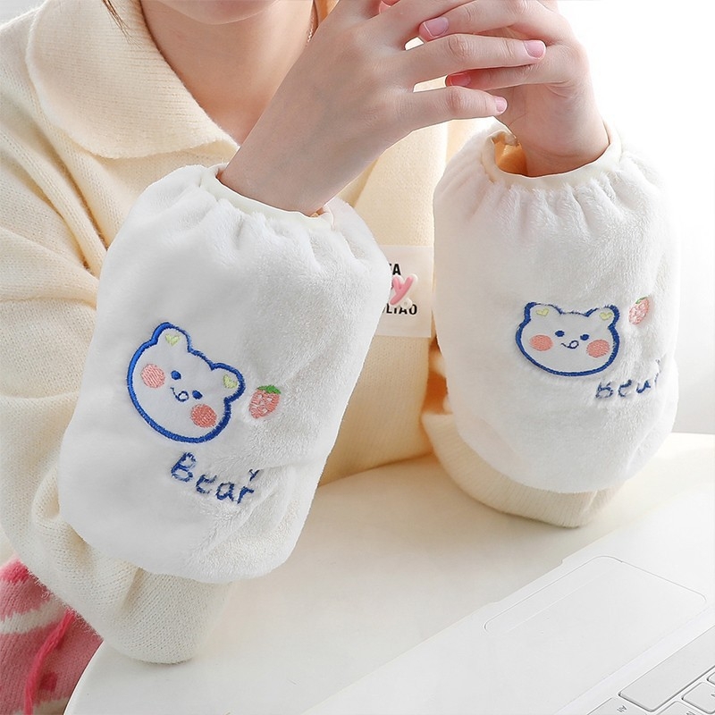 Plišane navlake za ruke za zimu, protiv prljavštine, unisex, s crtani uzorak, poliester, model F437007