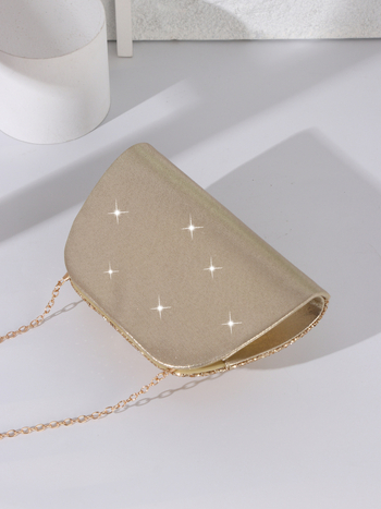 Večernja clutch torbica – vodoravni kvadratni oblik, trodimenzionalni vanjski dio, magnetsko zatvaranje, džep za ID, poliester