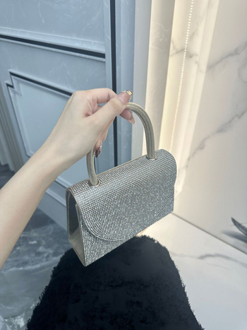 Clutch torbica s dijamantima za banket, večernja torba za žene od poliestera