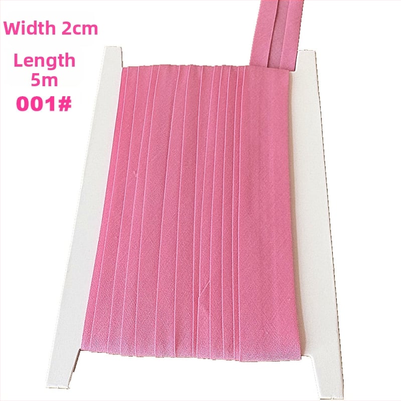 Bandă pentru margine, poliester-bumbac, 2 cm lățime, 5 m lungime, model TCB-2cm, pentru haine și textile de casă